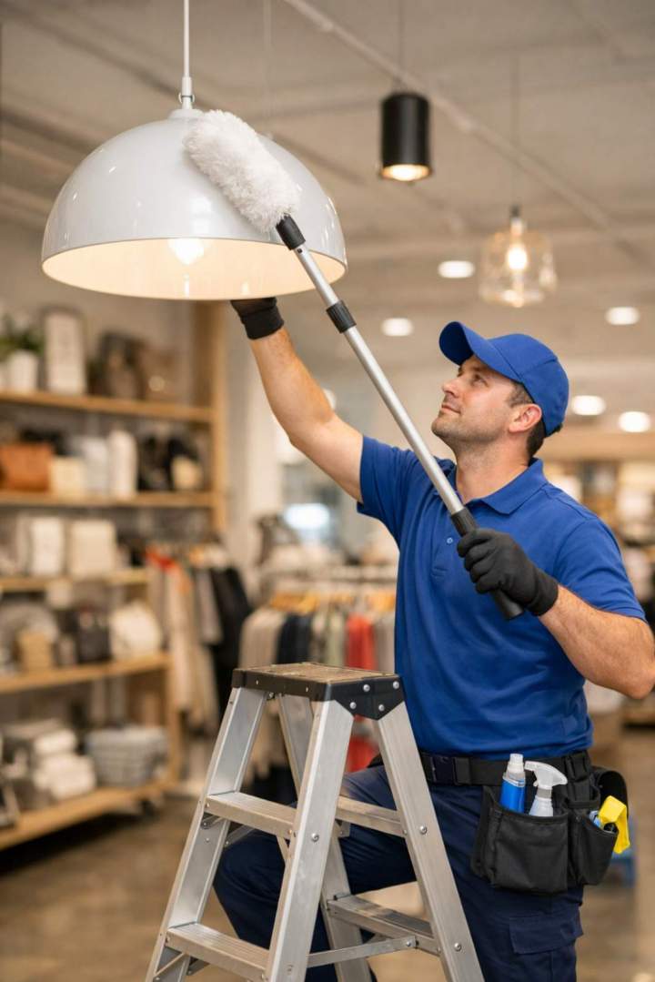 Dépoussiérage luminaire Passy